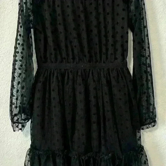 BCBG GIRLS Girls' Flocked Mesh black Dress size 6 - Picture 6 of 6